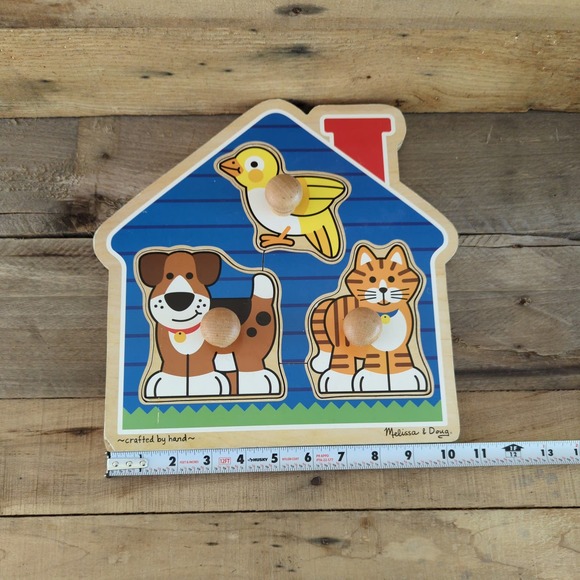 Melissa & Doug House Pets Jumbo Knob Puzzle - 3 Pieces / Pre-owned - Picture 4 of 8